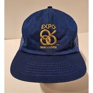 Expo 86 Red Snapback Hat vtg Mesh Baseball Trucker Cap Vancouver 1986